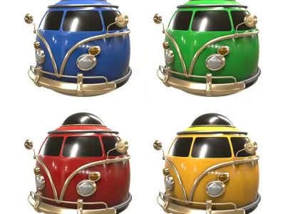 Stylized car 3d model Low-poly 3D model