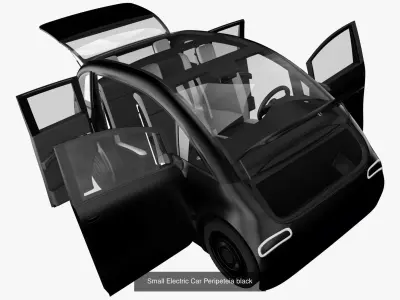 Small Electric Car 3D Model Pack