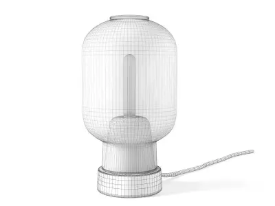 Amp pendant light with glass bottle hanging from it 3D model