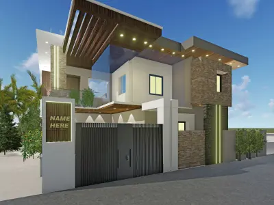 modern exterior design Free 3D model