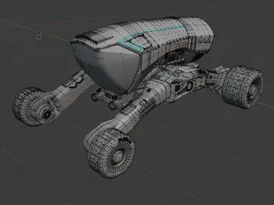 Sci-fi rover 3D model