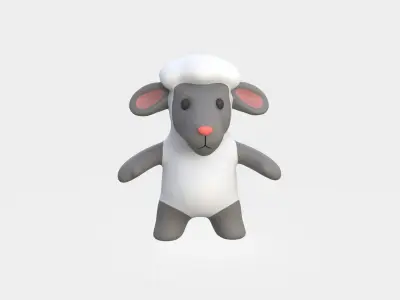 Little animal baby - Sheep cute - Animated Low-poly 3D model