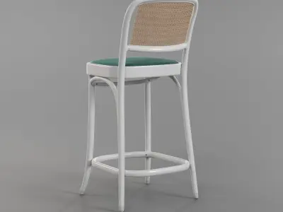 White dining chair 3D model