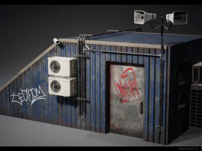 Rooftop Props Pack Vol 01 Low-poly 3D model