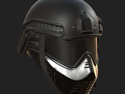 Helmet mask millitary combat soldier armor  Low-poly 3D model purchase