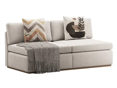 Haase Armless Sofa 3D model