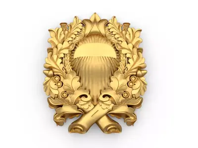 Cartouche classic decorative ornament cnc 3d printing stl 3D model
