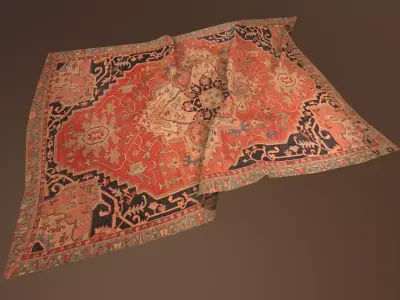 Antique Carpet -PBR Game Ready 3D model Low-poly 3D model