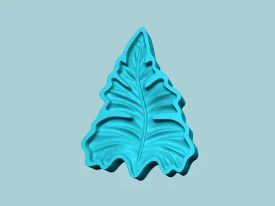 Fern Leaf Mould 08 - Artificial EVA Molding 3D print model