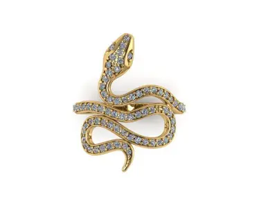 SNAKE RING 3D print model 7
