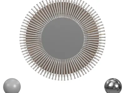 Belle Mahogany Mirror 3D model