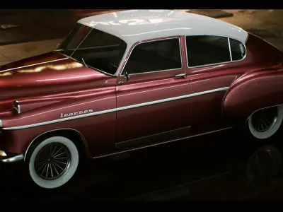 Classic Car 03 Driveable Functional Low-poly 3D model