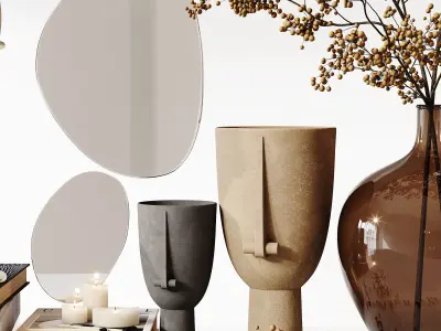 Decorative Set 244 Low-poly 3D model