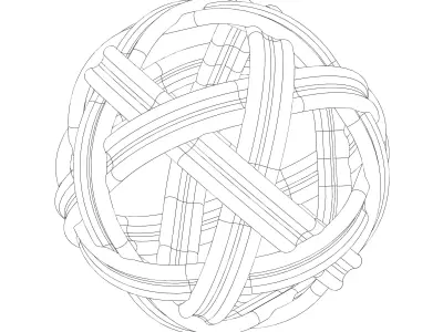 Woven Art Ball 3D print model