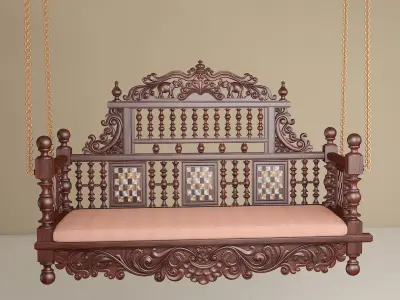 Wooden Swing 3D model