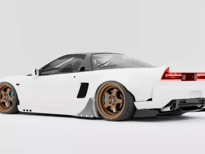 Car Lighting Scene 3D Blender File 3D model