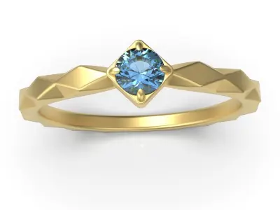 Rhombus Engagement Ring 3D print model