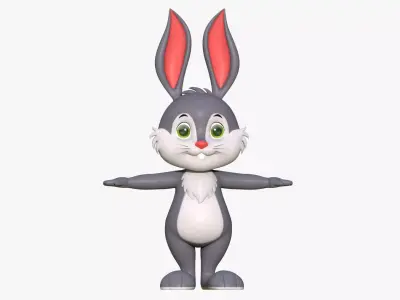 Cartoon Rabbit 3D model