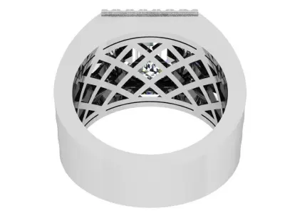 Square Halo Ring 4517 3D print model