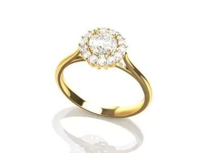Solitaire Engagement Ring Free 3D print model