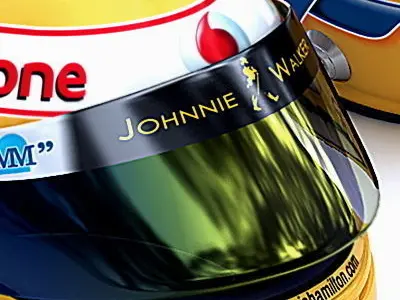 Helmet F1 2007 - 2010 Lewis Hamilton 3D model