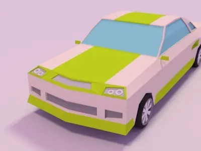 LowPoly Sport Car Low-poly 3D model