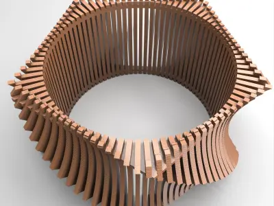 table parametric 2 with the dxf file  CNC CUTTING  Low-poly 3D model