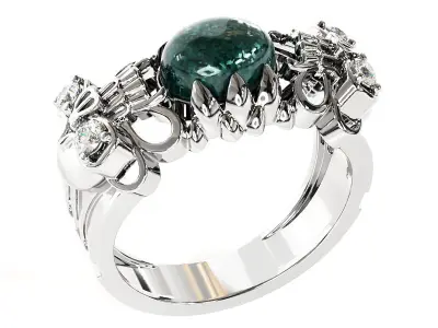 Skull Diamond Ring 3D print model