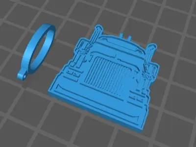 Medalla de frente de un camion o trailed 3D print model