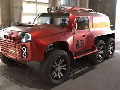 nissan old concept Low-poly 3D model