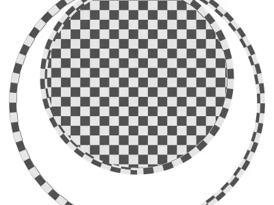 Brushed Brass Framed Mirror 3D model