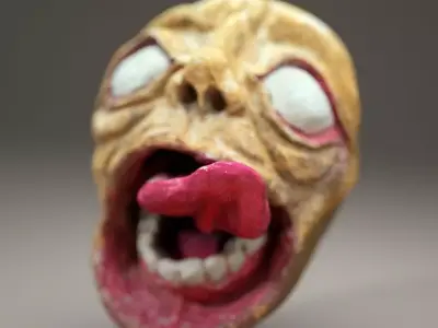 Funky Head Decoration Free low-poly 3D model