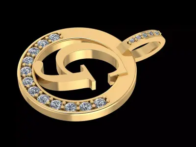 G Letter Pendant 3D print model
