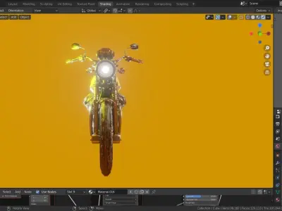 high detail bigbike motorcycle 3D model