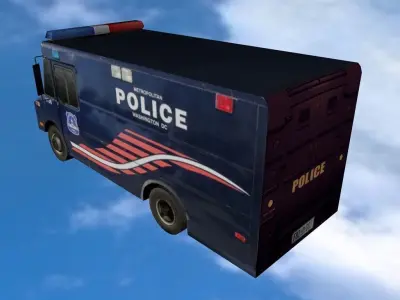 Police Van Low-poly 3D model