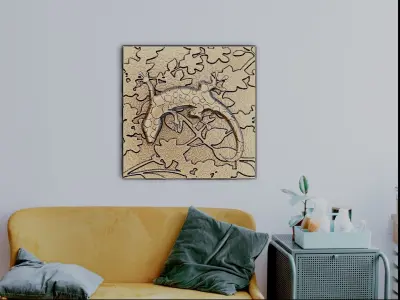 The lizard live in the canopy 3D print model