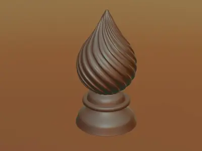 Carved Finial 3D print model