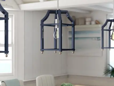 Debby 1 - Light Single Geometric Pendant - 3 Colour 3D model