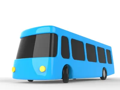 Toon Bus 3D model