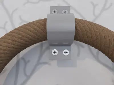Wall-Mounted Rope Wine Holder 3D print model