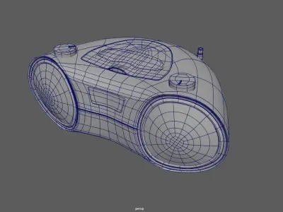 CD-Player with radio Low-poly 3D model