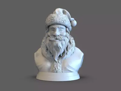 Santa Claus bust 3D print model buy