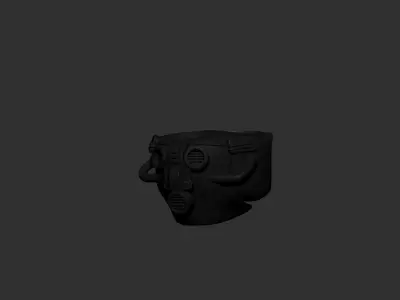 Gas mask helmet 3d model scifi Low-poly  3D model purchase