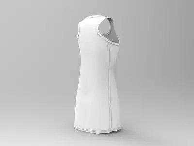 Women Sport Dress - Marvelous Designer 3D model