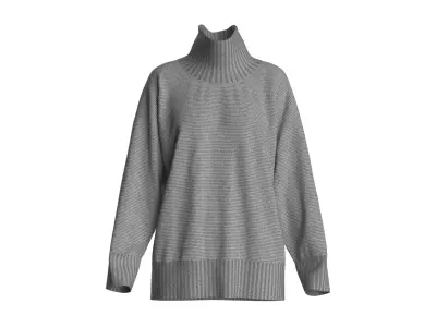 Female knit long sleeve  3D model
