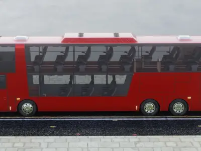 Citu Tayo The Little Bus Free low-poly 3D model