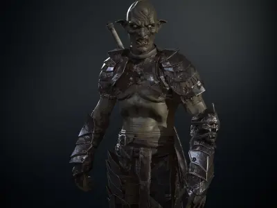 SkinnyOrc2 Low-poly 3D model