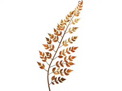 Metallic Leaf Sculpture Model Pack Low-poly 3D model