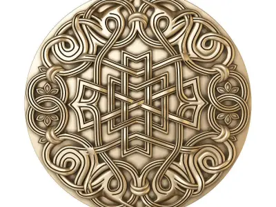 decorative rosette for cnc 3D model