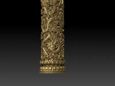dragon column 06 3D print model